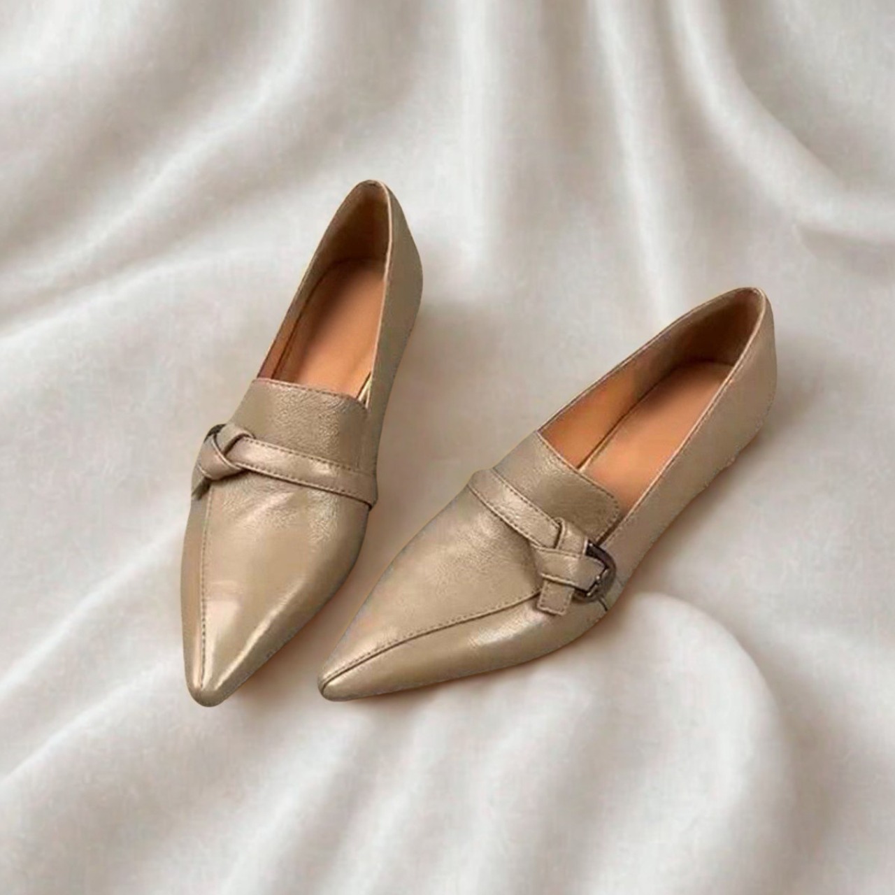 Pointed Toe Low Heel Pumps T4433