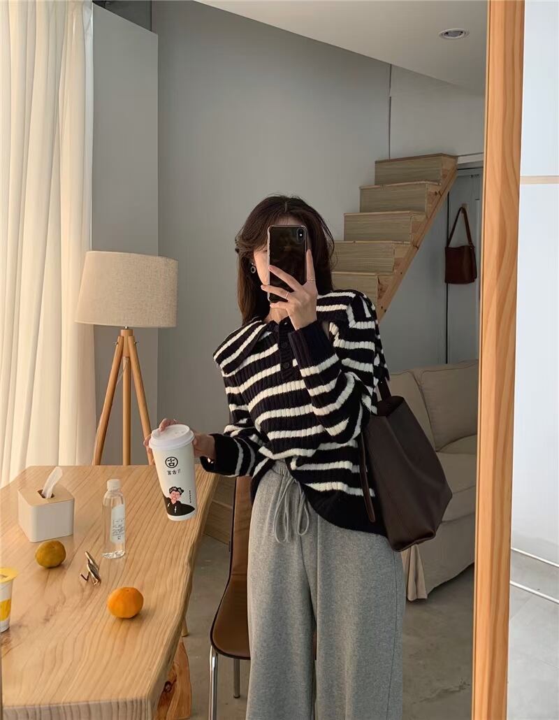 セーラーカラー　ボーダーニット　AJ11009−2729