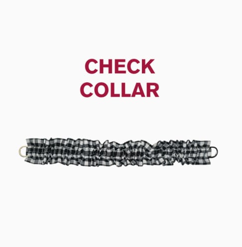 予約【littlesara】Check Collar (6Color)