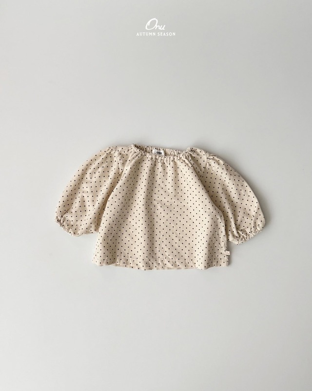 《予約》送料無料【ONU】Dot Shirring Blouse
