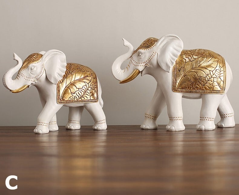 オブジェ 象 2個セット 置物 おしゃれ かわいい 縁起物 風水グッズ