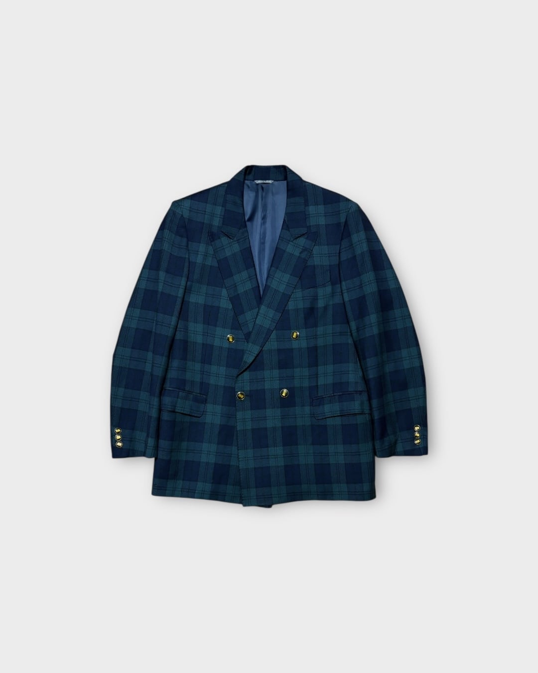 【Used】“Buca di Mantuva” Black Watch Double Breasted Jacket MADE IN ITALY