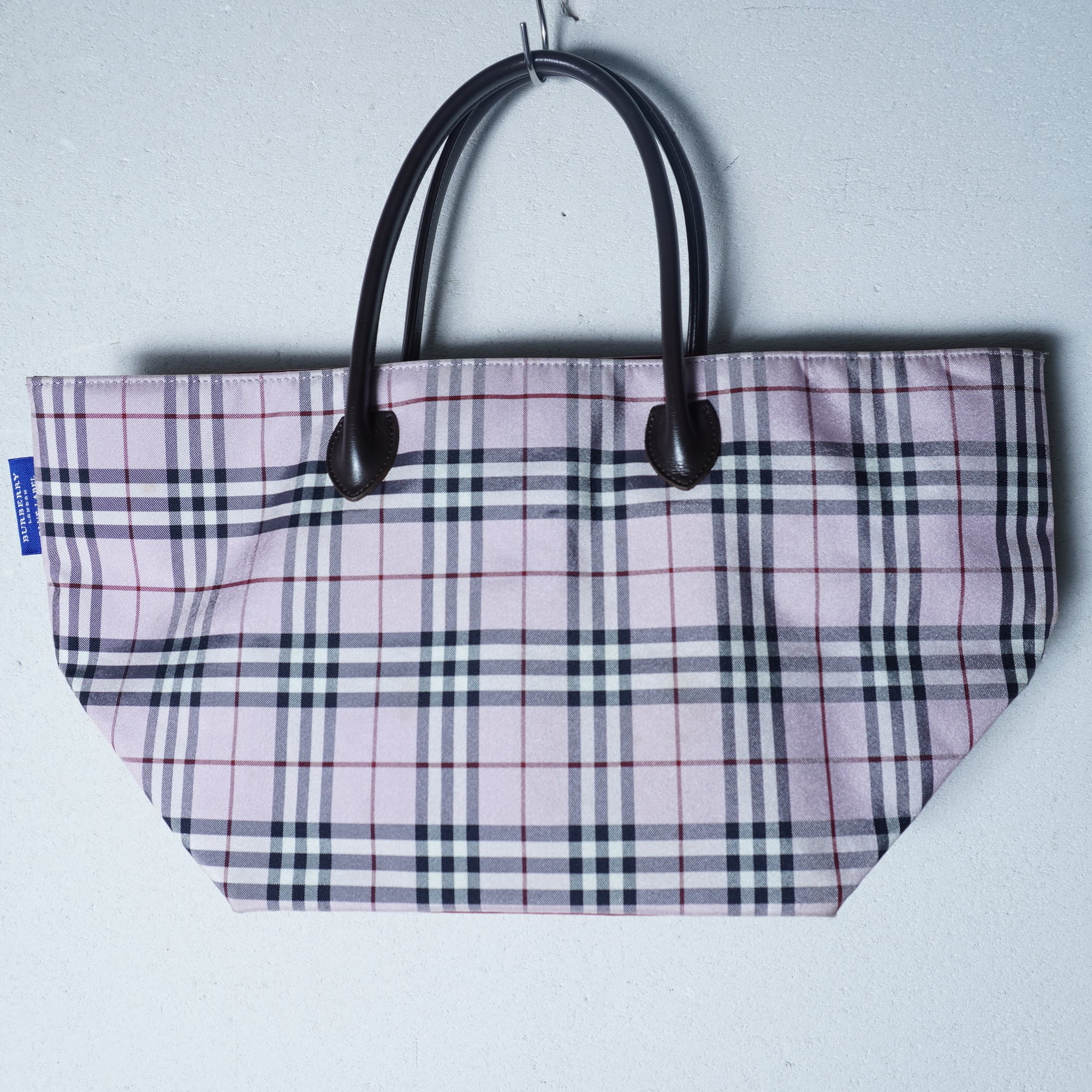 BURBERRY】バーバリー ”ノヴァチェック” レザー切り替えトートバッグ