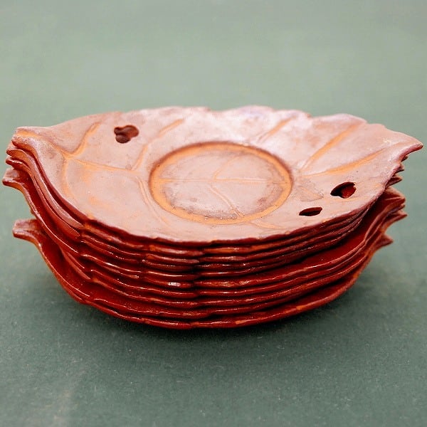 南部鉄器・落ち葉・枯れ葉・茶托・ソーサー・10枚セット・No.170421-28