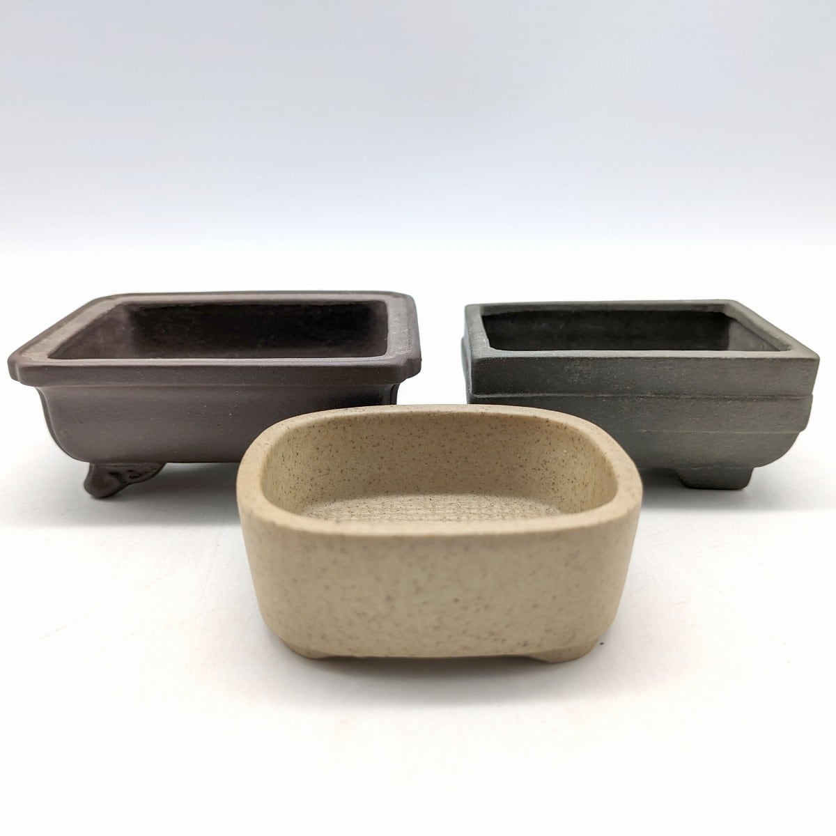 豆盆栽・盆栽鉢・植木鉢・3点セット・No.231013-02・梱包サイズ60