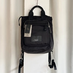 GIORGIO ARMANI RECYCLED NYLON/LEATHER 2WAY BACKPACK