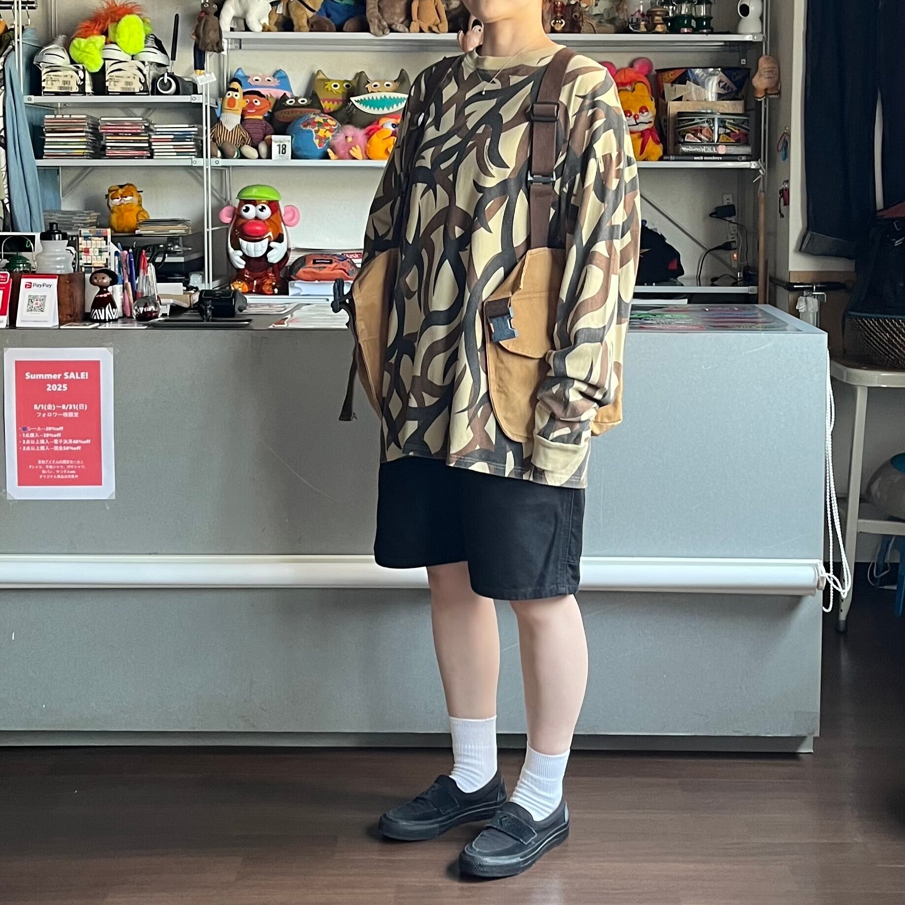 XL：00s Asat Camo アサット カモ トライバルカモ 長袖 Tシャツ ロンT