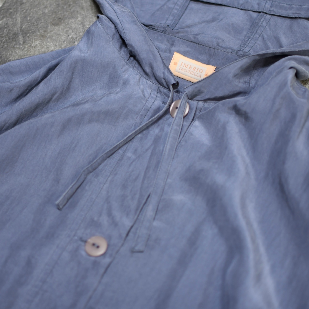 design silk hoodie gray