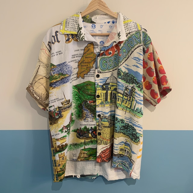 一点物「マン島」ビンテージファブリックシャツ