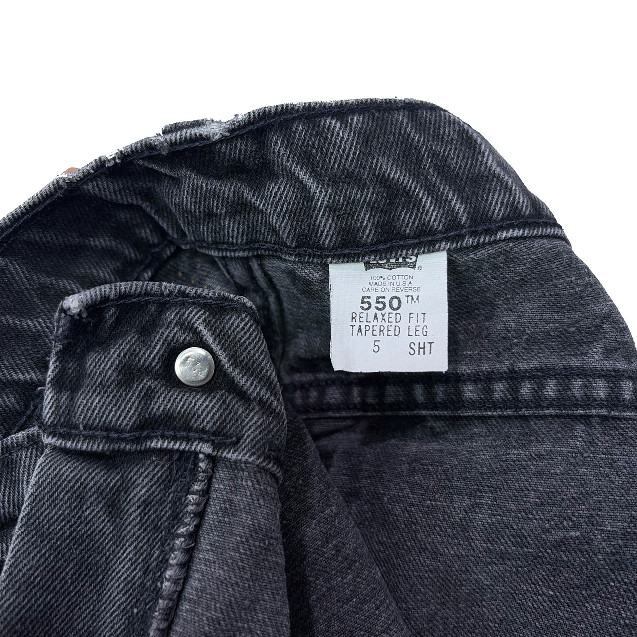 90s LEVIS リーバイス 550 後染め ブラック デニム パンツ サルファ 