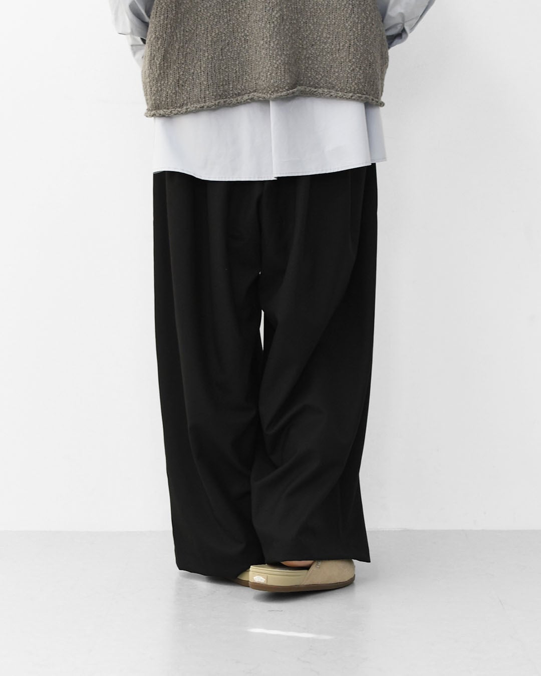 mizuiro ind [ミズイロ インド] wide tuck PT [3-260082] ワイドタック