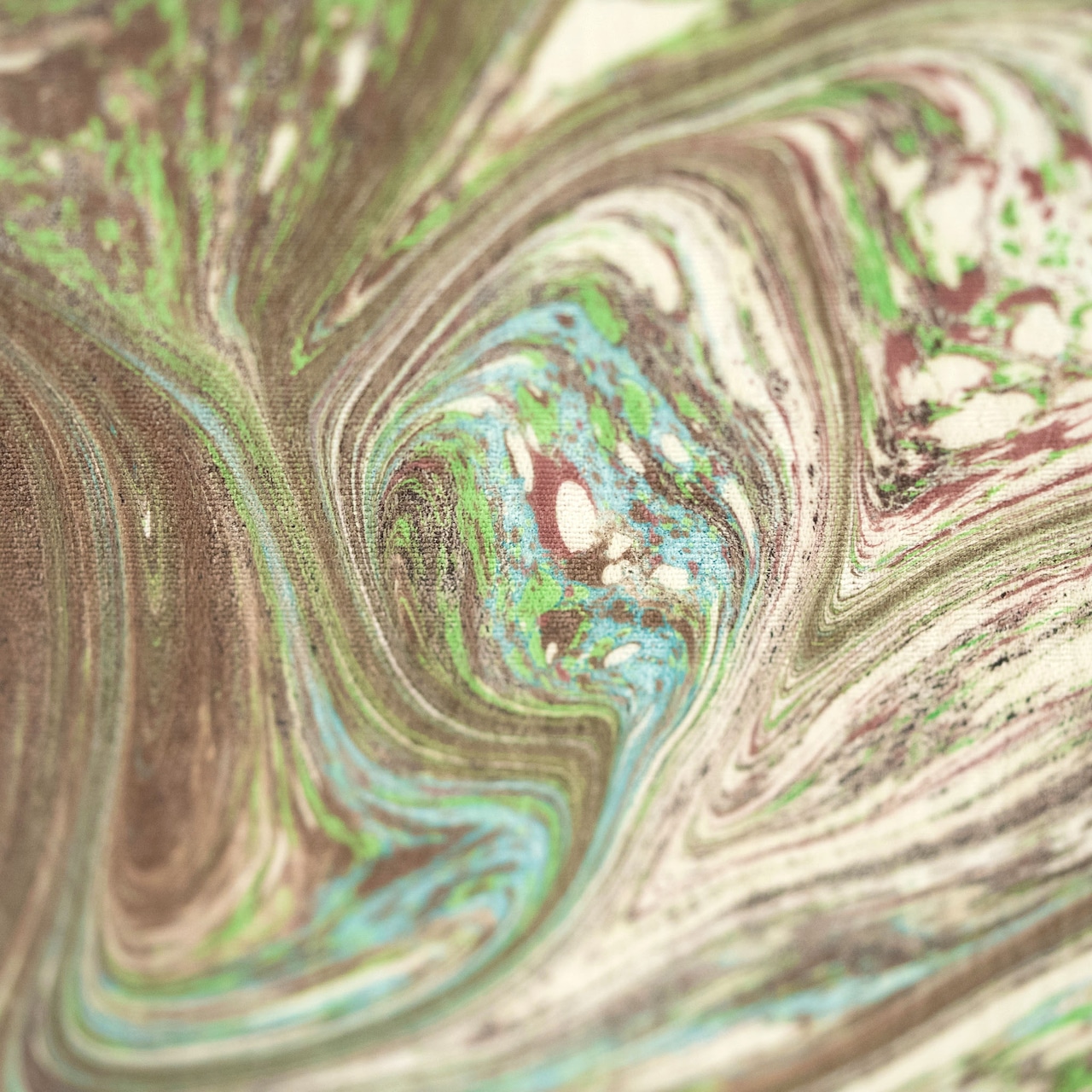 「Noir de Figue〜イチジクの香り」〜」マーブル柄❤︎洗えるきもの(シルジェリー格子柄)〜