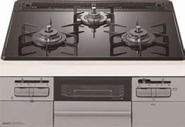 【未使用品　送料無料】ノーリツ　ガラストップ　ビルトインガスコンロ　都市ガス用　N3WT6G