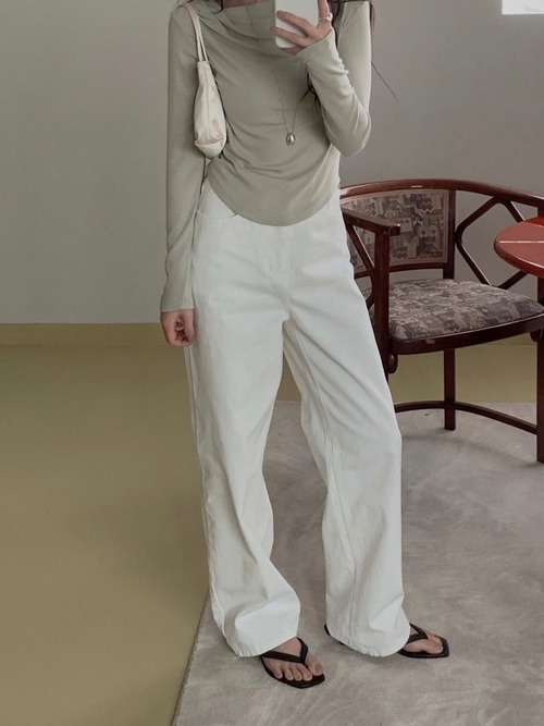 (予約) miel / 126 Jacquard rib denim 1color