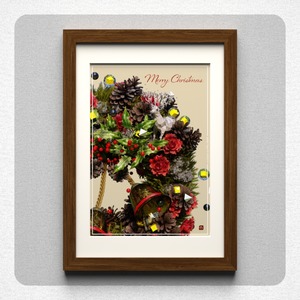 クリスマス リース【wreath_color＋wire】zoom A4