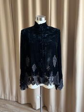 classic black velour tops-5139-2