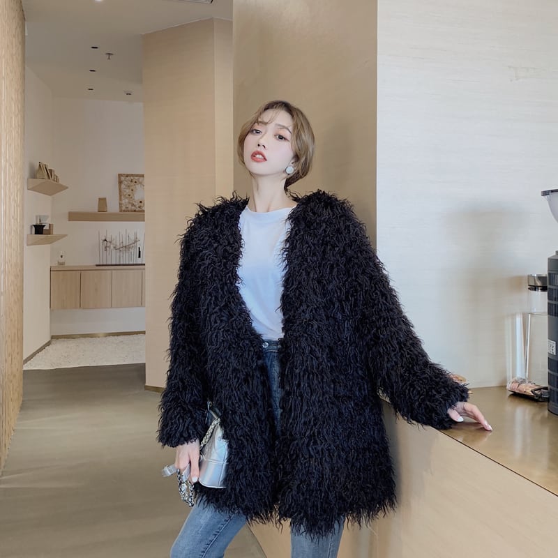 超高級　ファーコート　BLACK by moussy 1 毛皮　FOX マウジー