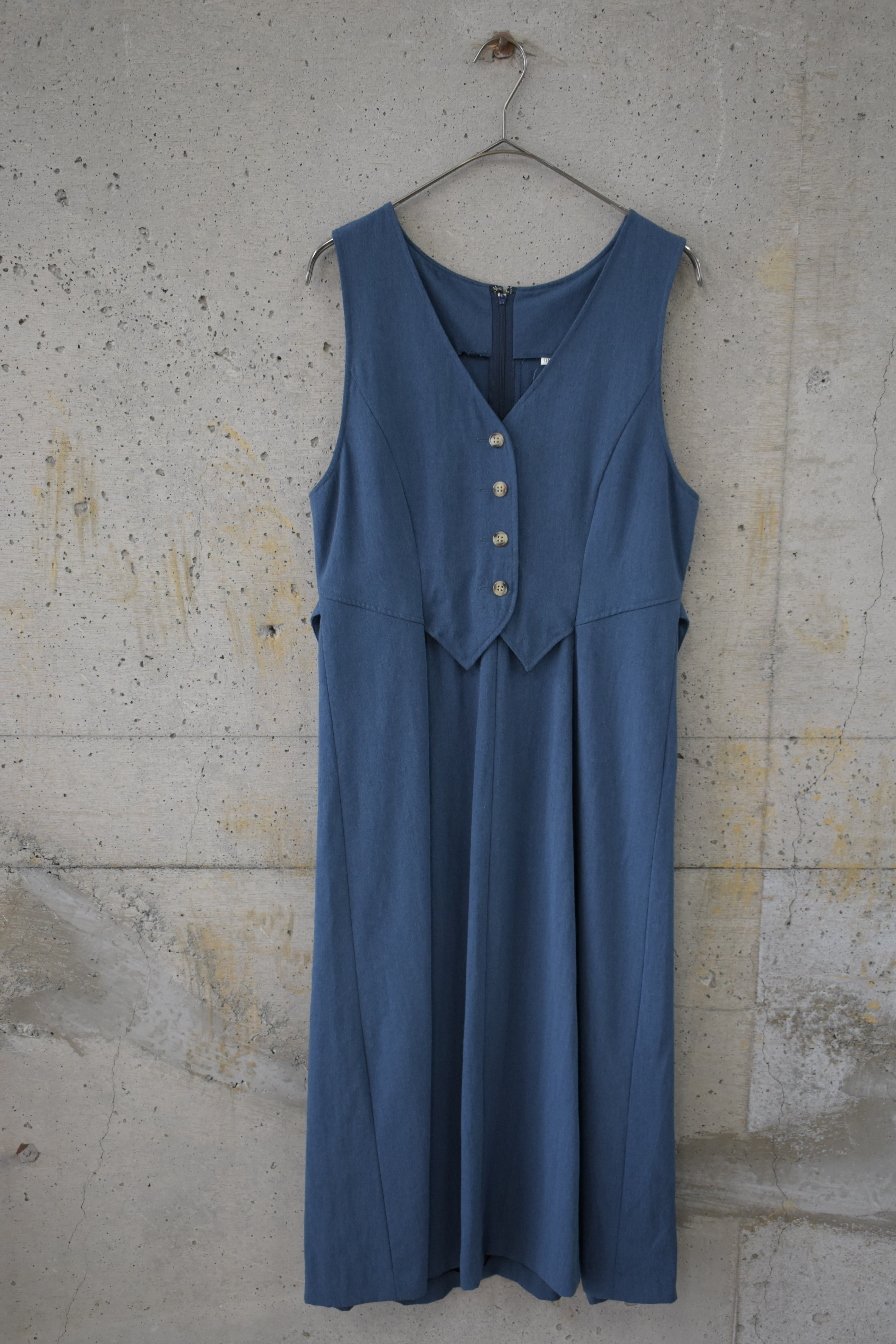 Dress with an attached vest