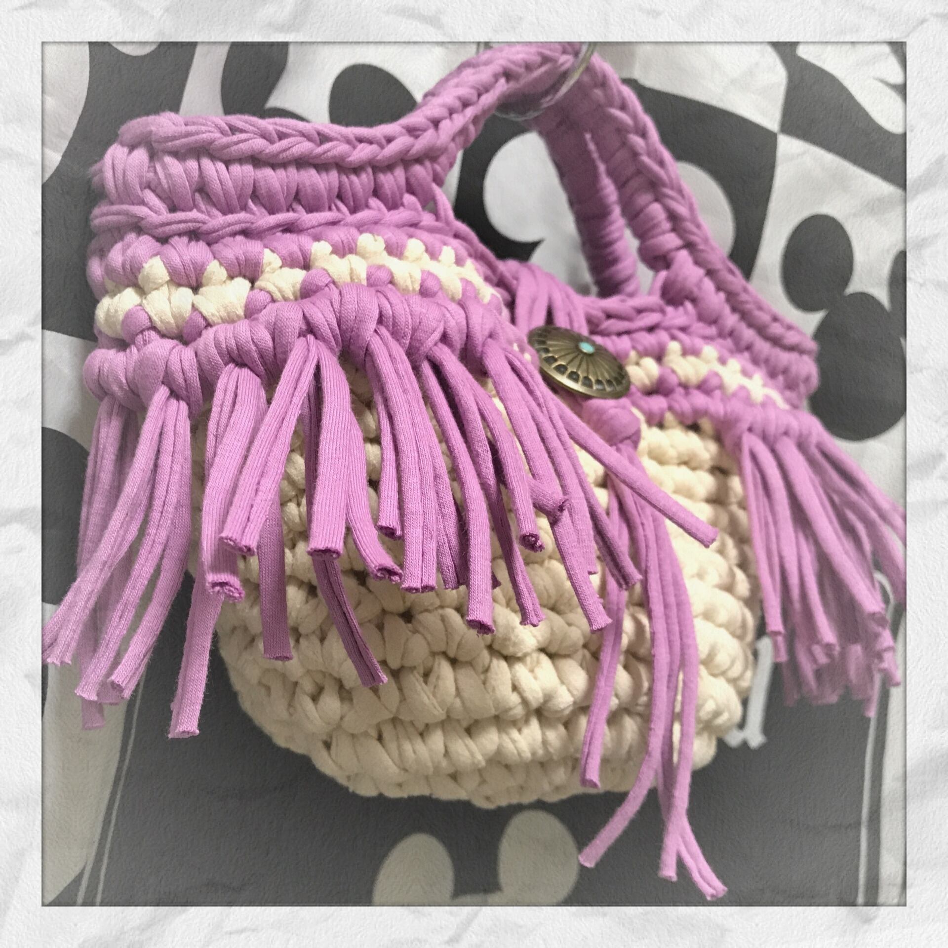 バスケット風 ズパゲッティ手編みマルシェ Michellet