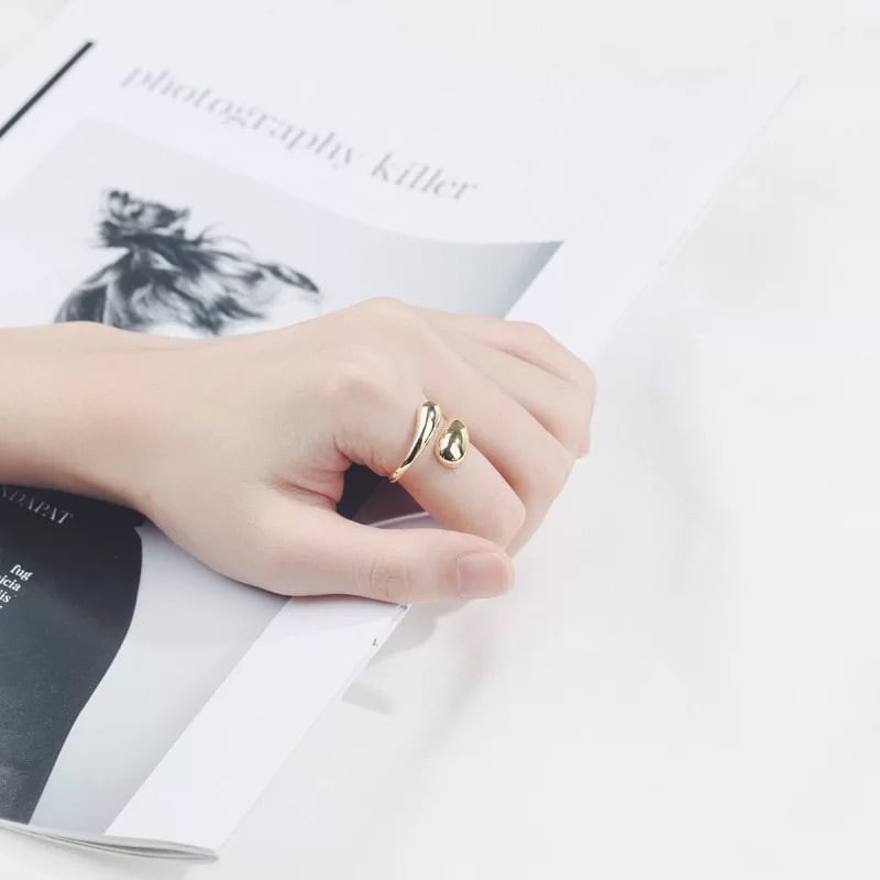 ドロップリング 指輪 雫型 シルバー925 ゴールド、シルバー | jewelry Tim