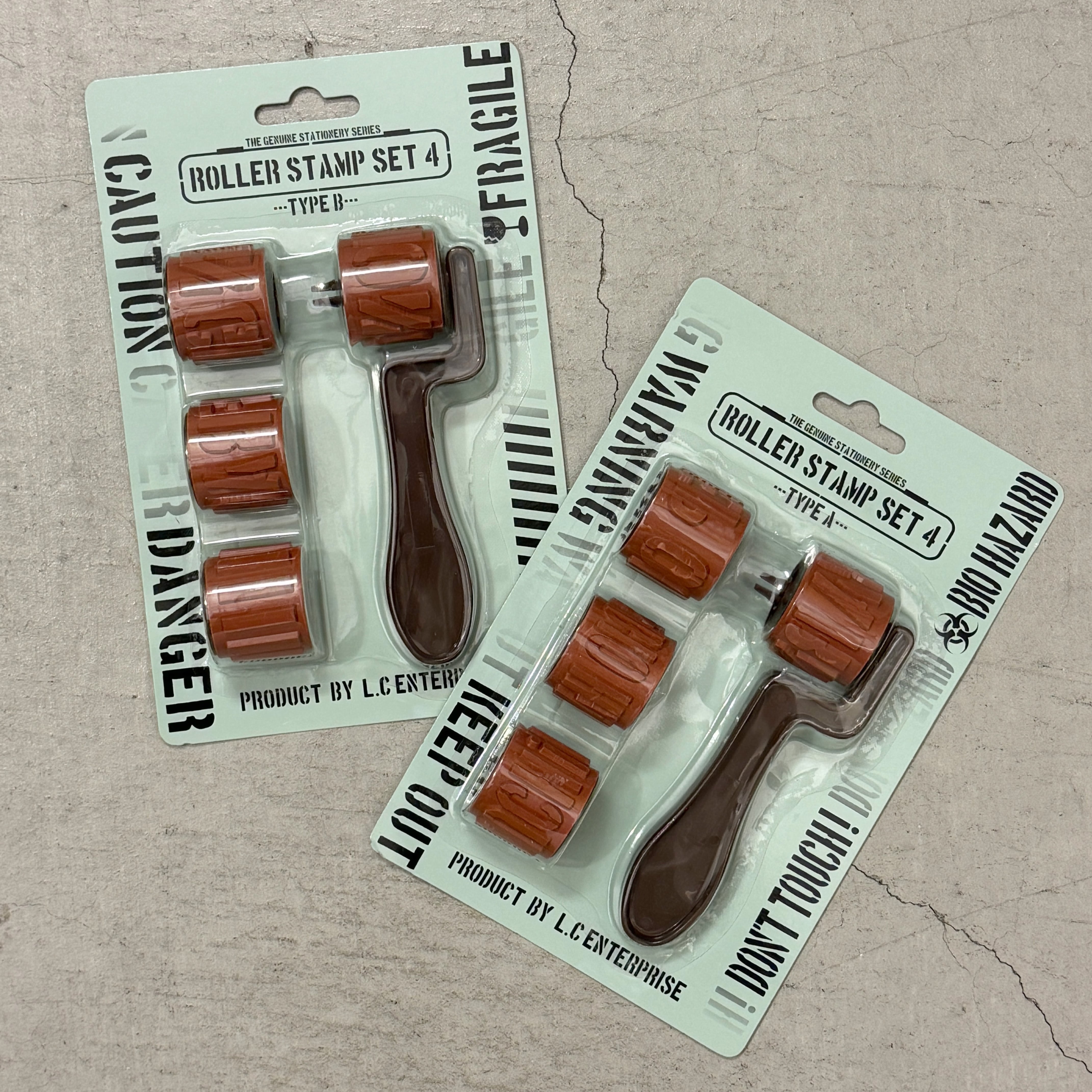 STENCIL ROLLER STAMP SET