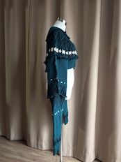 forest green remake knit cardigan-5076-11