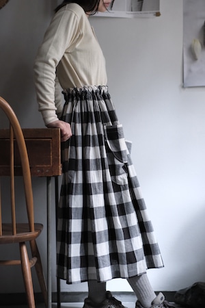 "sasanqua by trees" "SUNNY DRY14 COTTON DYED TWILL" "Ashime layer poket skirt"