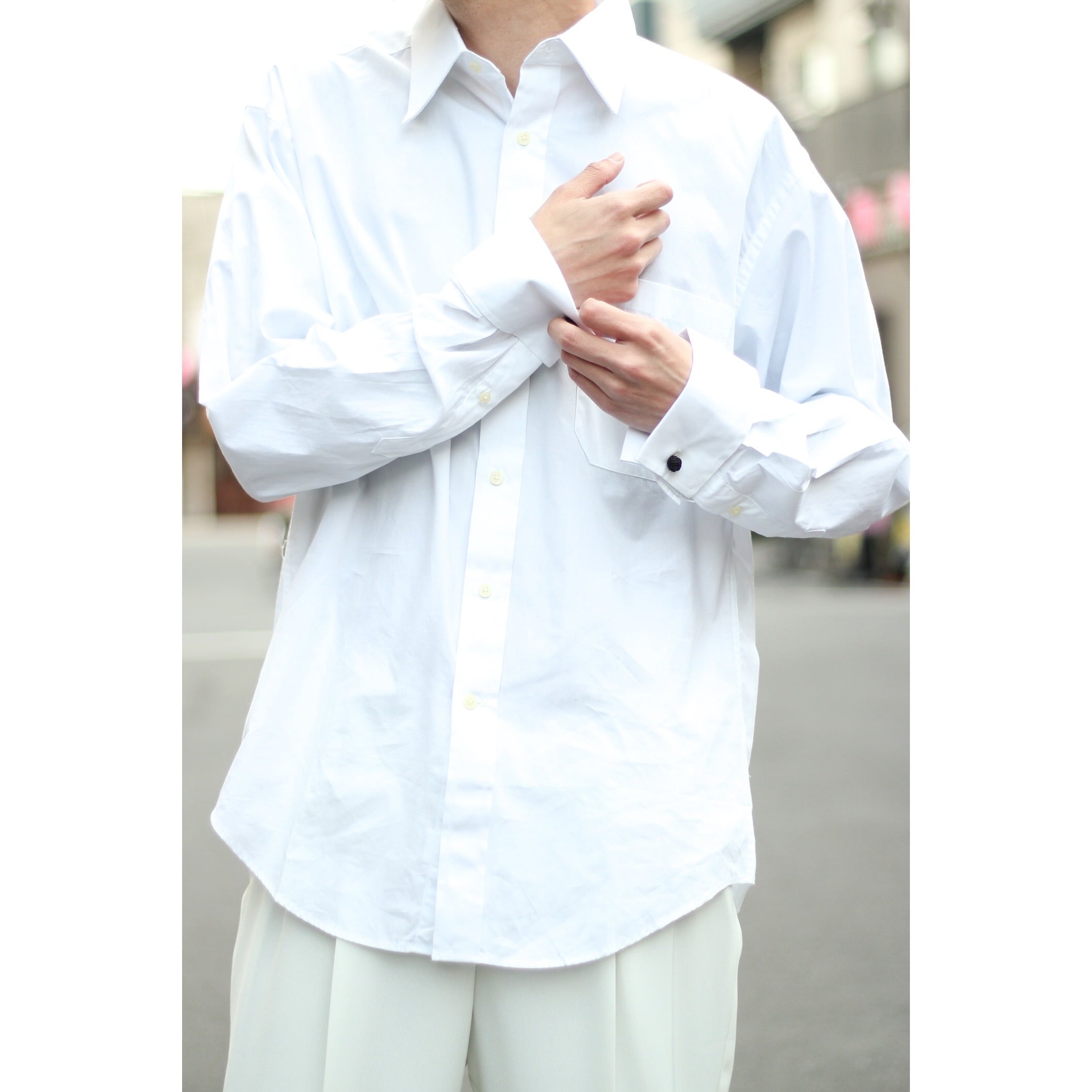 MONSIEUR by GIVENCHY ホワイトドレスシャツ【CU-0875】 | cv