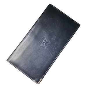 vintage CELINE black leather billfold wallet