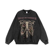 VINTAGE ストリート 花と骸骨 パーカー/スウェット T1119