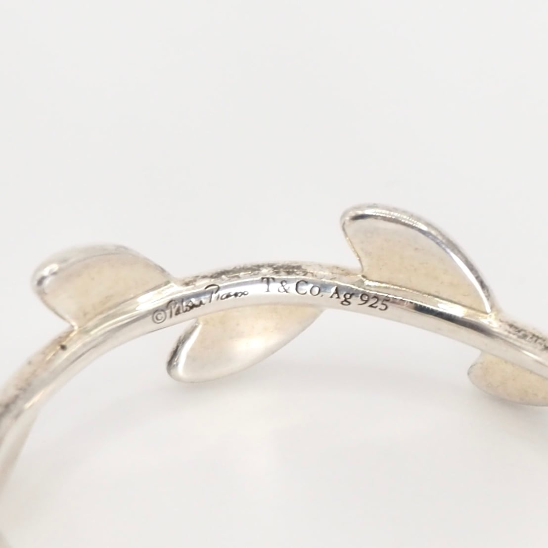 ティファニー　オリーブリーフ　ワイド　リング 925 16号 Tiffany&Co. 約16号 オリーブリーフリング シルバー925 ティファニー