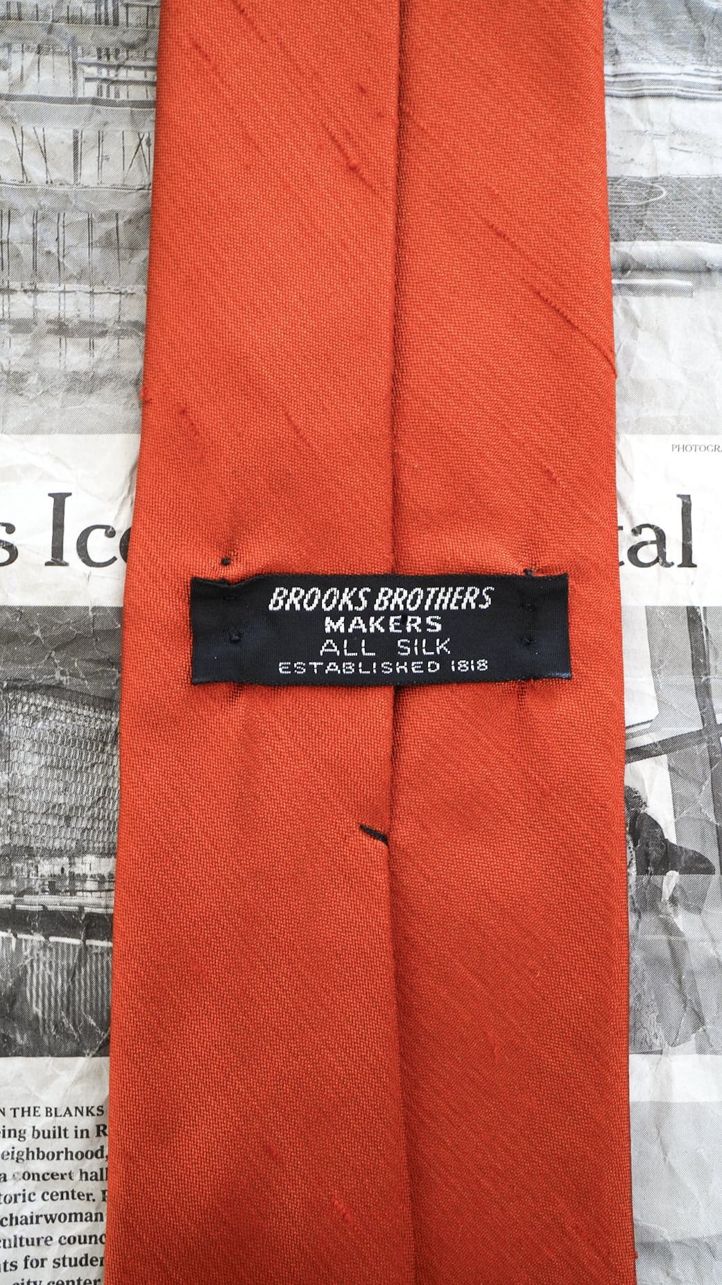 1960s】BROOKS BROTHERS ブルックスブラザーズ ソリッドタイ 《黒タグ