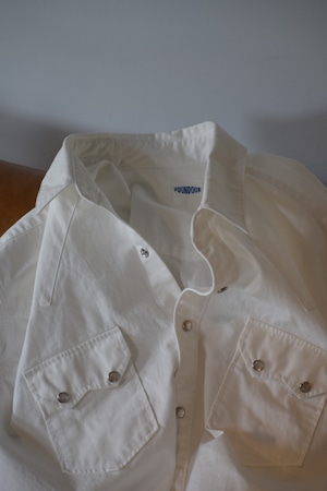 FOUNDOUR / COTTON HERRINGBONE WESTERN SHIRT