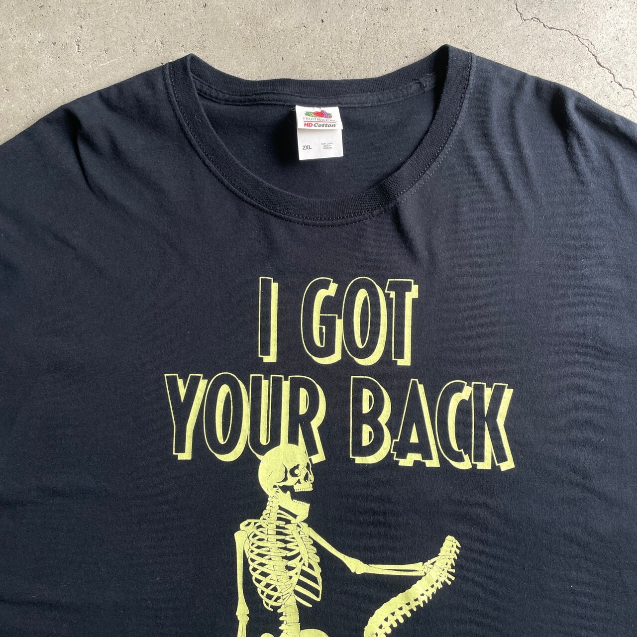 ビッグサイズ I GOT YOUR BACK 蓄光プリント Tシャツ メンズ2XL 古着 