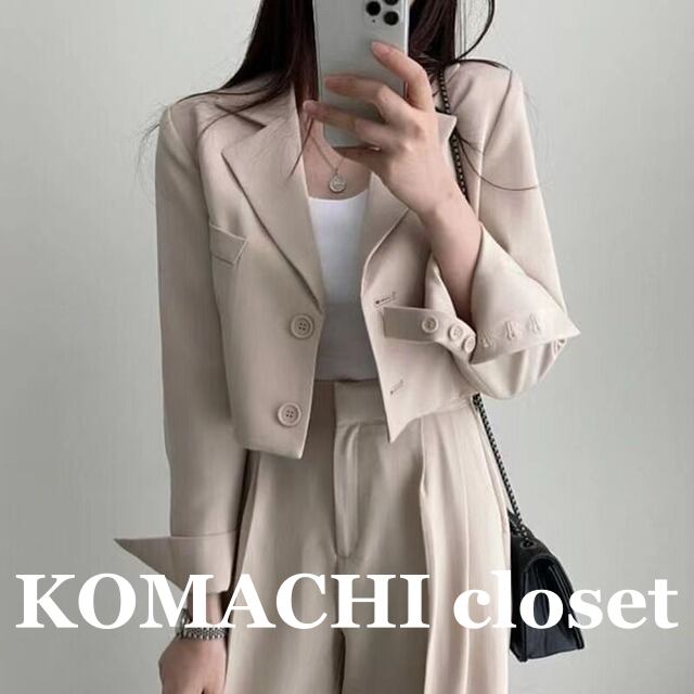 【送料無料】 セットアップ パンツスーツ ジャケット ショートジャケット ワイドパンツ ツーピース 2ピース 黒 韓国 レディース ショート丈 ショート丈ジャケット 2ボタン パンツ ドレープパンツ タックパンツ ハイウエスト シンプル 無地 オルチャン コンサバ レトロ カジュアルスーツ 長袖 襟付き 上下セット 2点セット 春 秋 20代 30代 女性用 通勤 デート イベント 着回し コーデ スタイル 体系カバー 脚長 S M L XL ブラック 茶色 ブラウン ベージュ