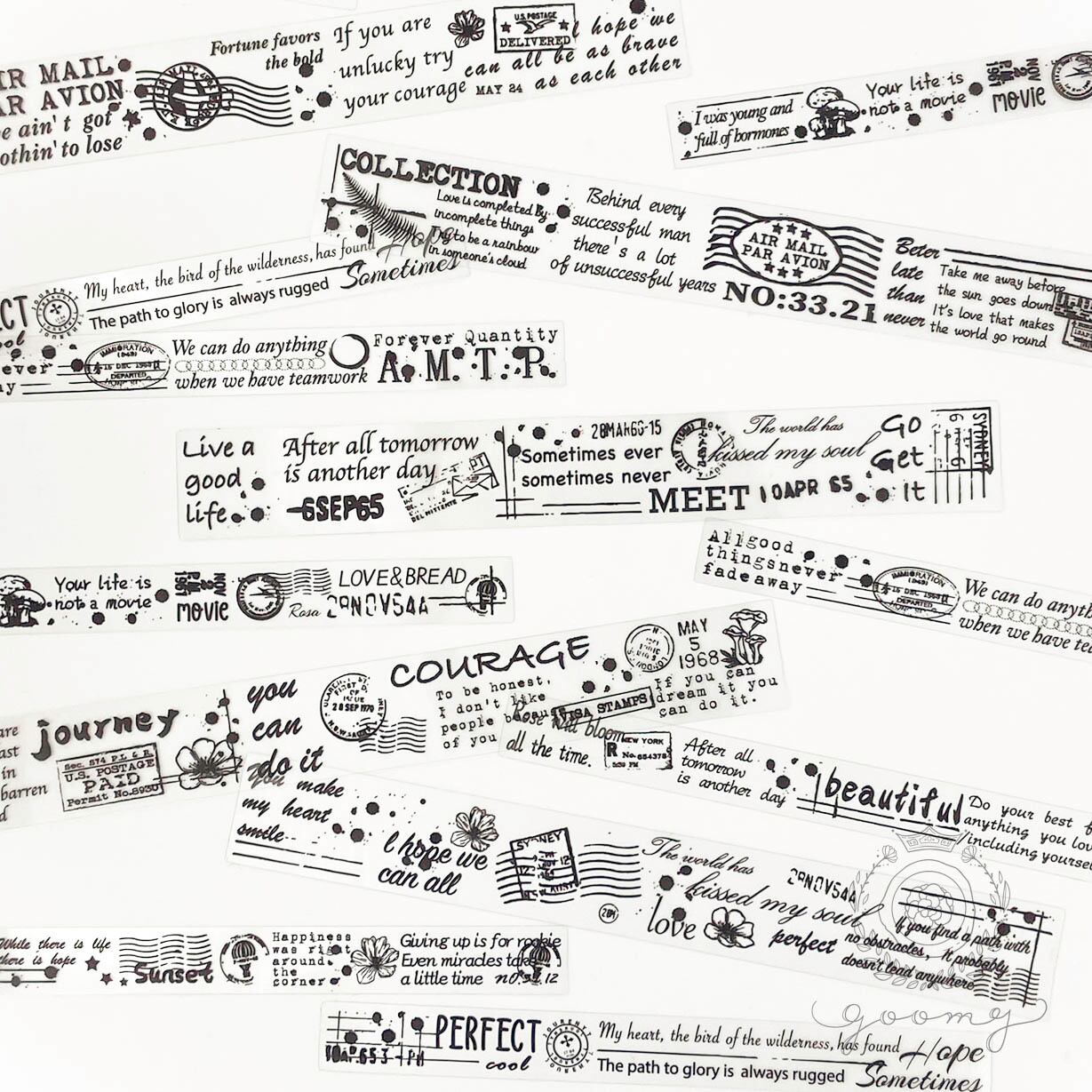 英字フレークシール Dark Ink Shadow<S819>