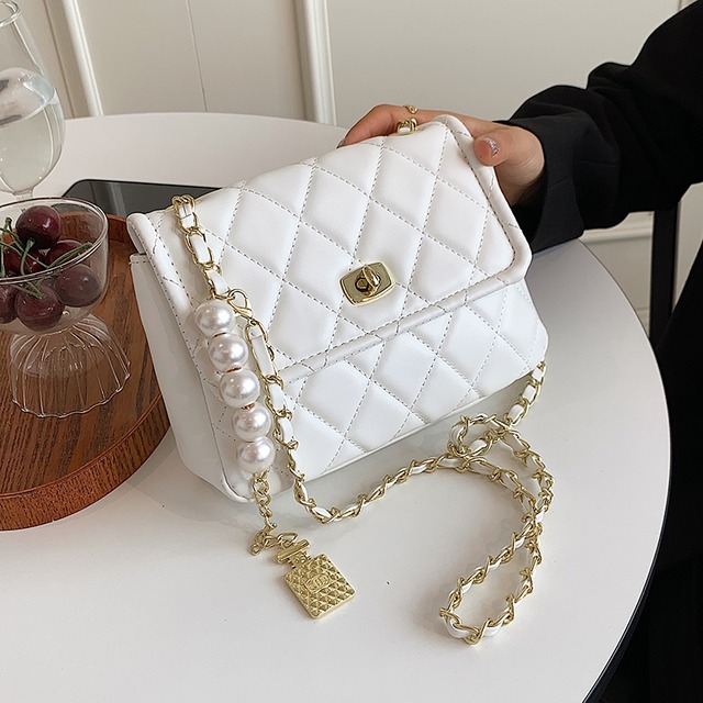 チェーン サマー 夏物 スクウェア メッセンジャーバッグ 手作りハンドバック88567828969