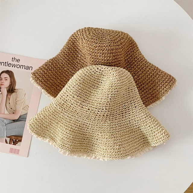 レースペーパーバケットハット　T0162