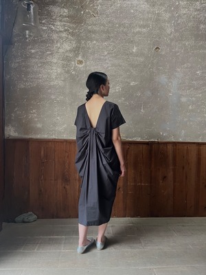 BLACK CRANE |  WATER FALL DRESS (BLACK)