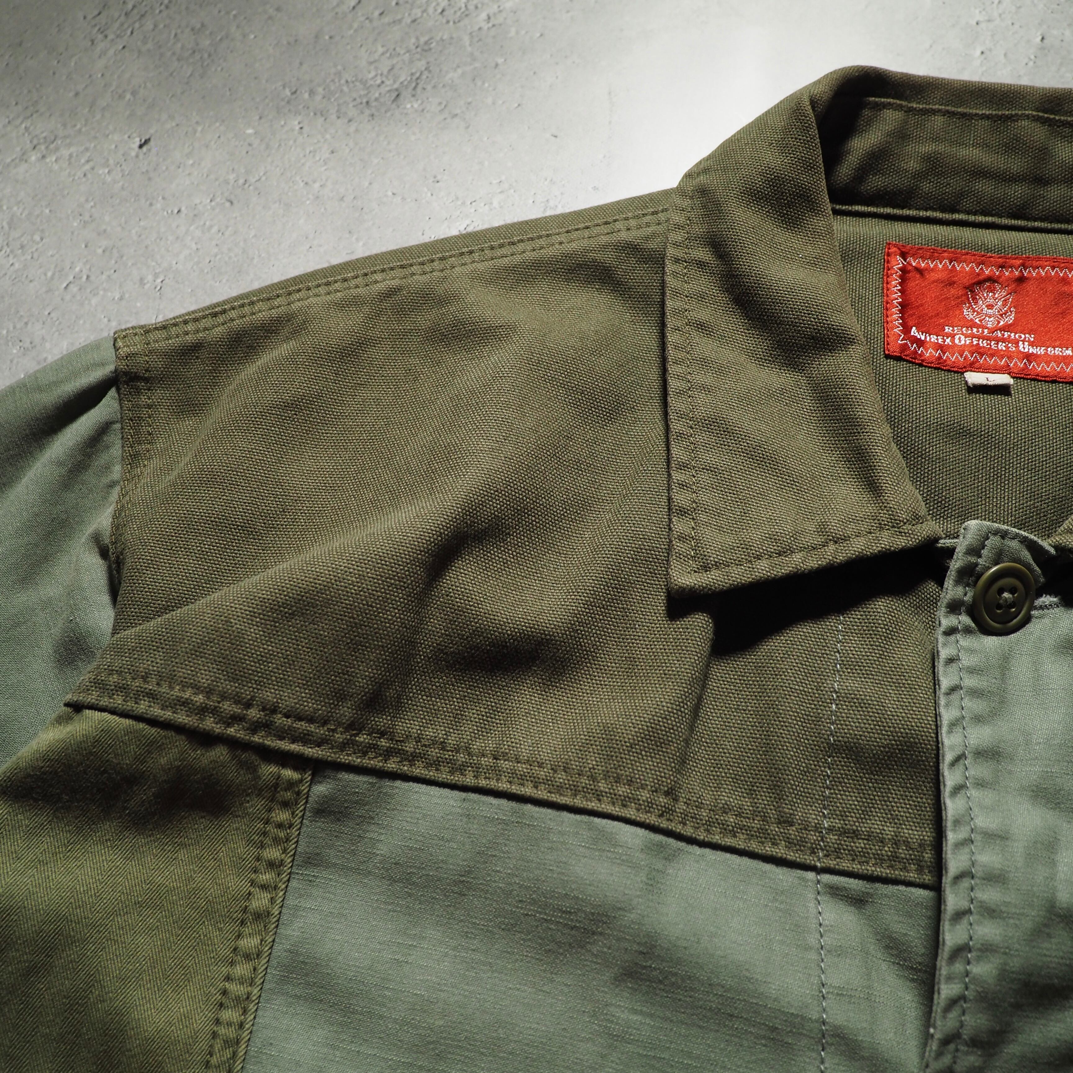 ” AVIREX ” Rebuild panel Docking vintage loose military jacket