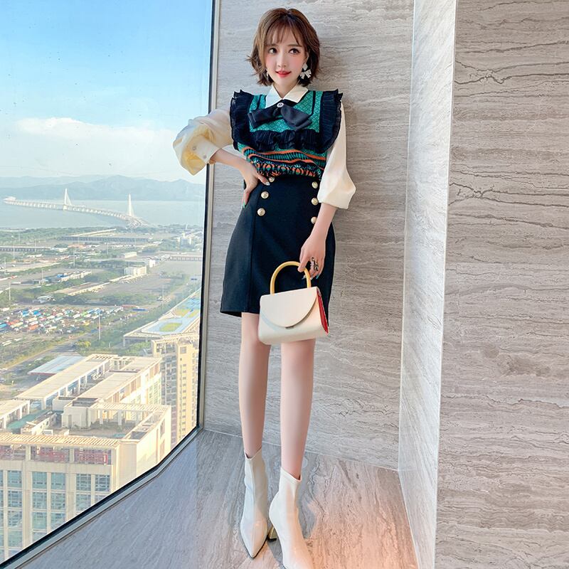 ウェストダブルブレストAラインスカート オータム 秋物 ウィンター 冬物 MIUCO7322201586