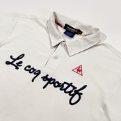 le coq sportif GOLF ルコック スポルティフ ゴルフ 襟裏チェック柄 半袖 ドライ ポロシャツ サイズ LL /ホワイト/スポーツ/メンズ
