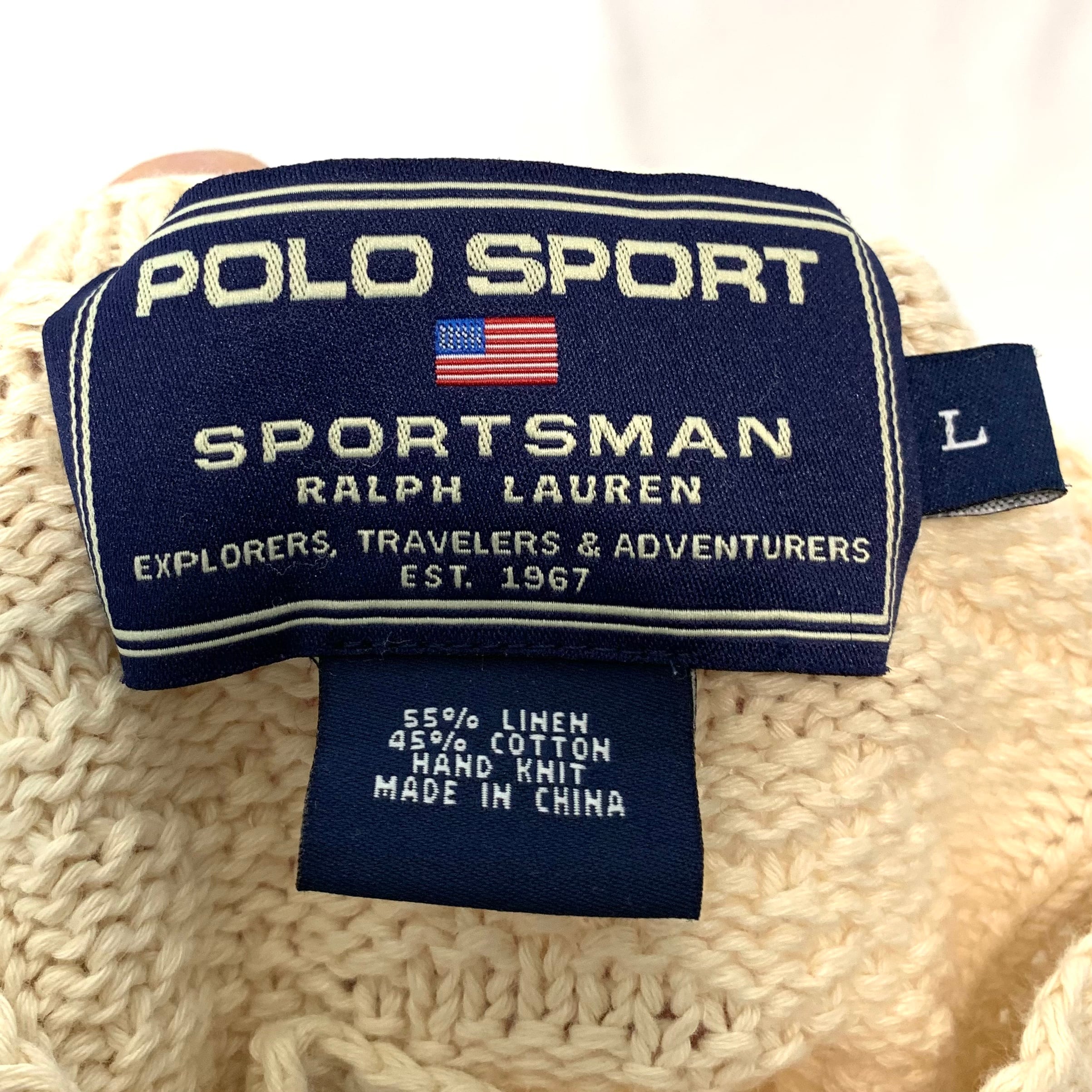 vintage old 90s RALPH LAUREN POLO SPORT cotton knit cotton sweater