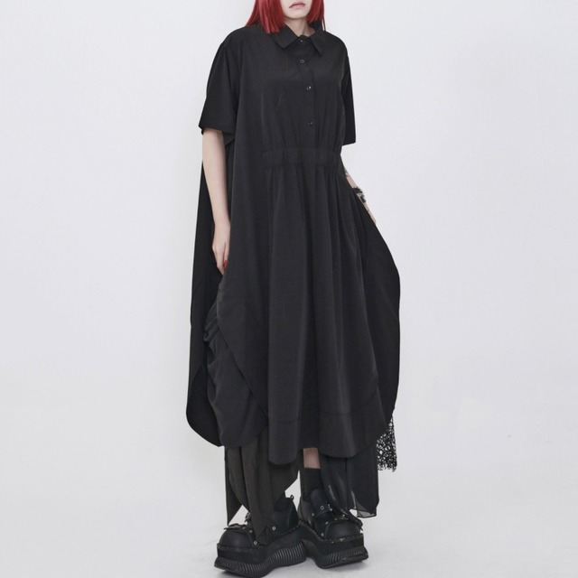 Draped side gather one-piece C1546