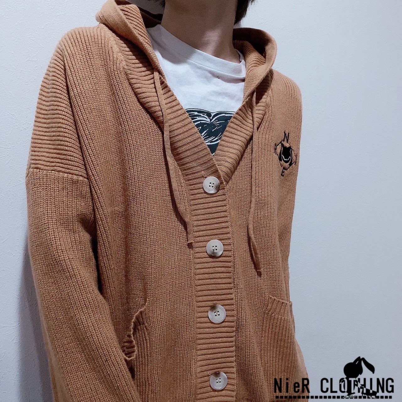 フード付きニットカーディガン【camel brown】 | NIER CLOTHING powered by BASE