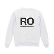 クルーネックスウェット無地トレーナー ホワイト（フリーサイズ）