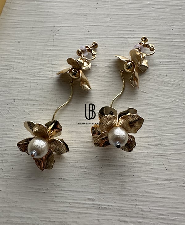 フラワーパール イヤリング/ピアス ウェディング アクセサリー 商品