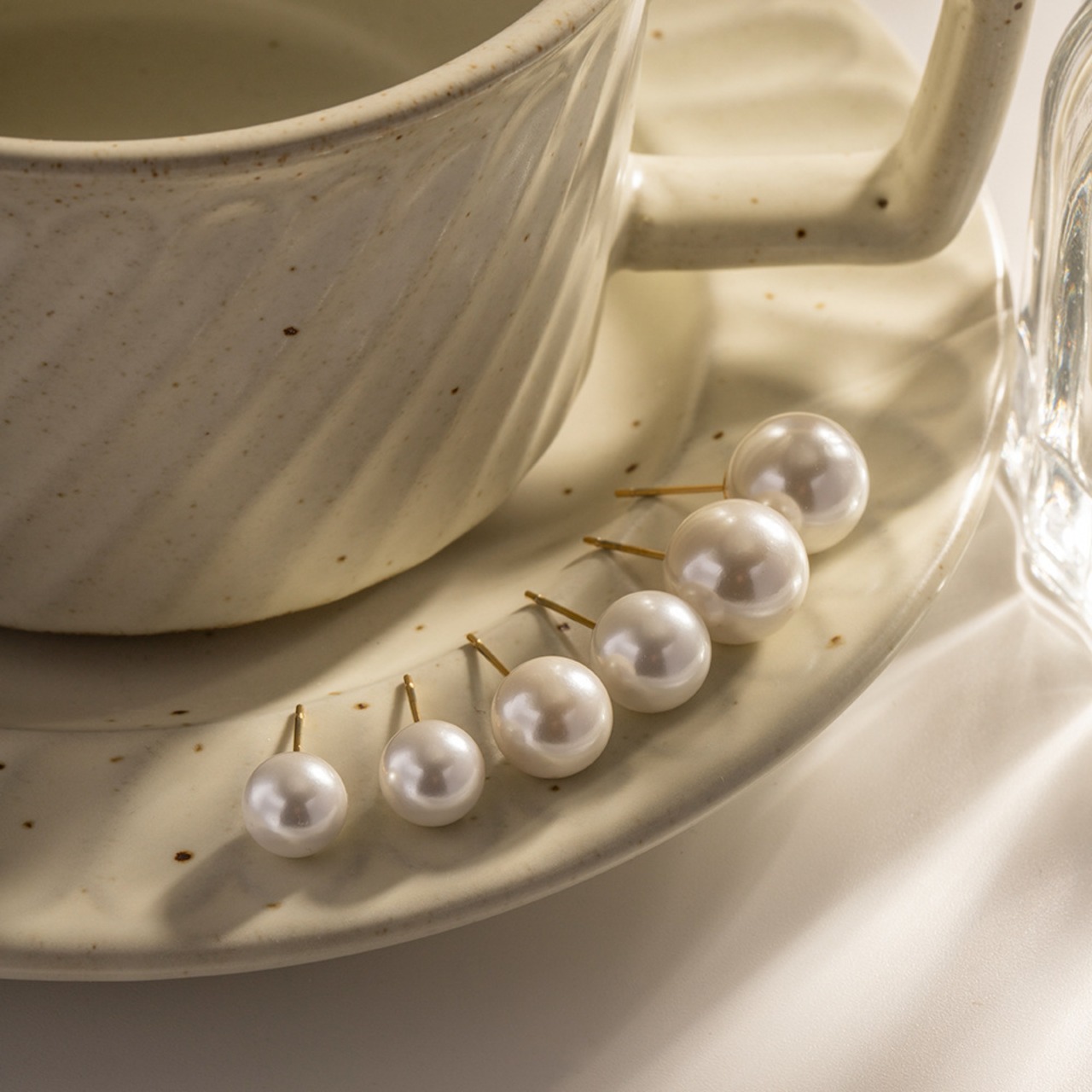 486P 一粒パールピアス