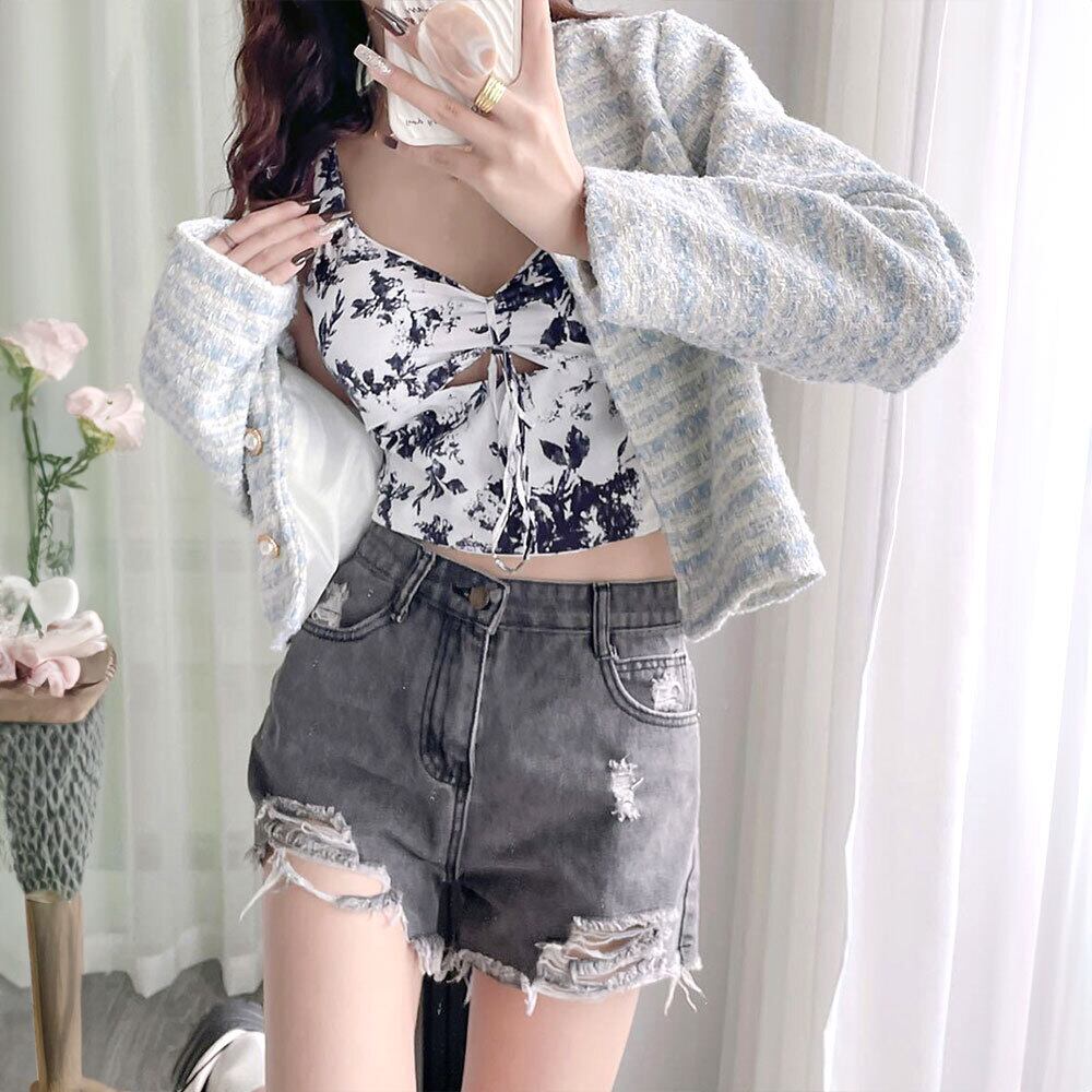 タイダイ柄 キャミソール レディース カップ付き 韓国 インナー トップス おしゃれ 大人 かわいい ショート丈 へそ出し カジュアル 水墨柄 大人可愛い 大人女子