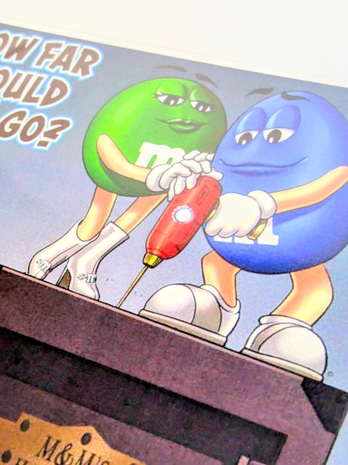 ちょうどいいB4ポスター【 m&m's（ エムアンドエムズ ）】(HOW FAR WOULD YOU GO?)〚アメリカン雑貨 アメトイ〛